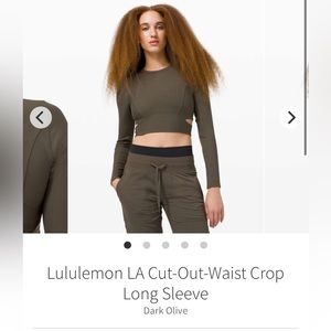 Lululemon LA Cut-Out Waist Crop Long Sleeve